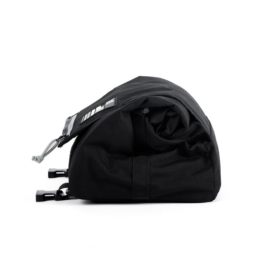 Porteur Rackbag - Waterproof Bike Bag - XPac, Waxed Canvas & Cordura - Front Rack Bicycle Bag - 16L expands to 30L Capacity - Handmade in USA