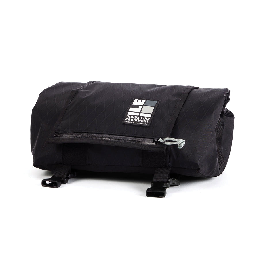 Porteur Rackbag - Waterproof Bike Bag - XPac, Waxed Canvas & Cordura - Front Rack Bicycle Bag - 16L expands to 30L Capacity - Handmade in USA