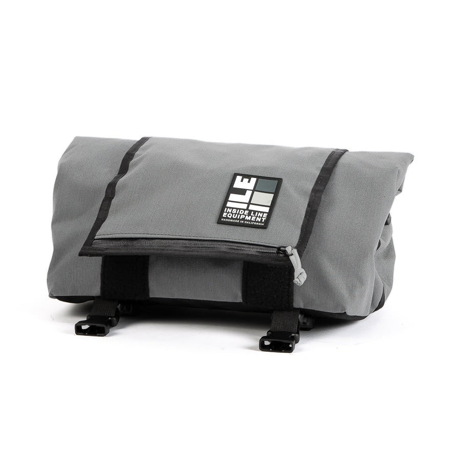 Porteur Rackbag - Waterproof Bike Bag - XPac, Waxed Canvas & Cordura - Front Rack Bicycle Bag - 16L expands to 30L Capacity - Handmade in USA