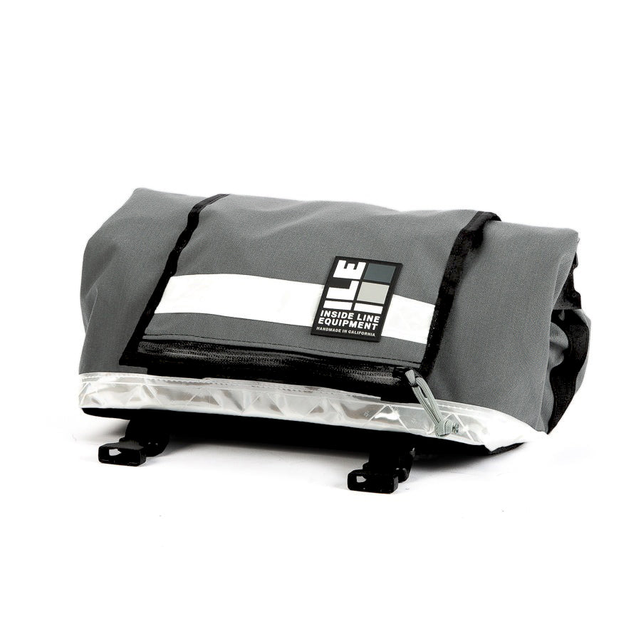 Porteur Rackbag - Waterproof Bike Bag - XPac, Waxed Canvas & Cordura - Front Rack Bicycle Bag - 16L expands to 30L Capacity - Handmade in USA
