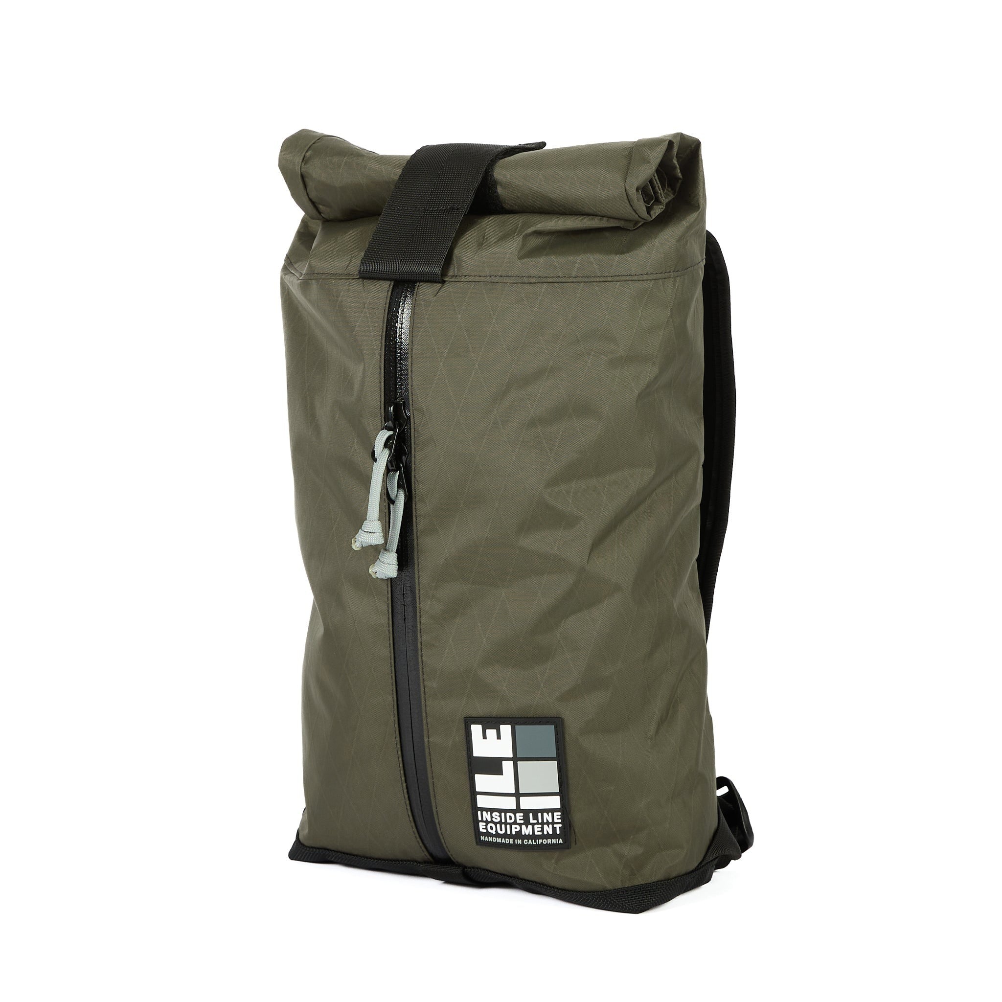 8L small backpack - Lightweight Backpack - hiking day pack - XPAC - Water-resistant Roll-Top - hydration sleeve - waterproof YKK zipper - Made in California