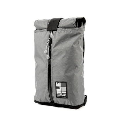 8L small backpack - Compact Backpack - hiking day pack - XPAC - Water-resistant Roll-Top - hydration sleeve - waterproof YKK zipper - Made in California