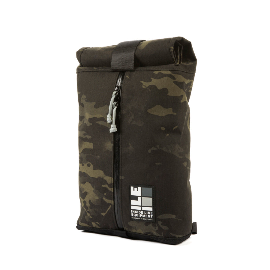 8L small backpack - Lightweight Backpack - hiking day pack - XPAC - Water-resistant Roll-Top - hydration sleeve - waterproof YKK zipper - Made in California