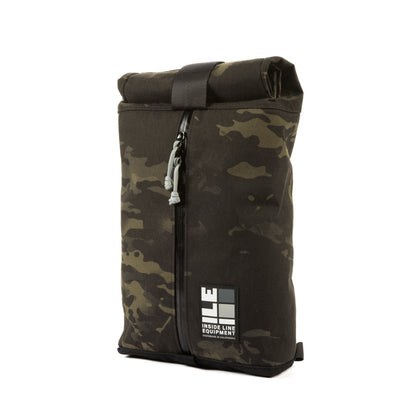8L small backpack - Lightweight Backpack - hiking day pack - XPAC - Water-resistant Roll-Top - hydration sleeve - waterproof YKK zipper - Made in California