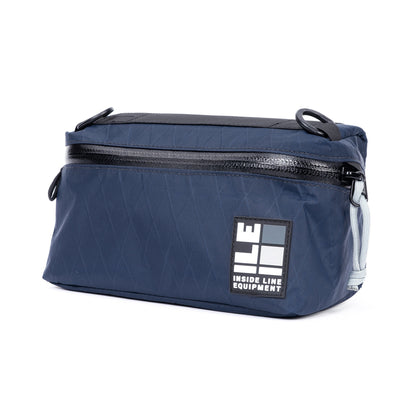 Pilot Bar Bag - Weatherproof Bicycle Handlebar Bag - XPac - Waxed Canvas - Cordura - Adjustable Harness System - 2.6L Cycling Bag - Handmade in USA