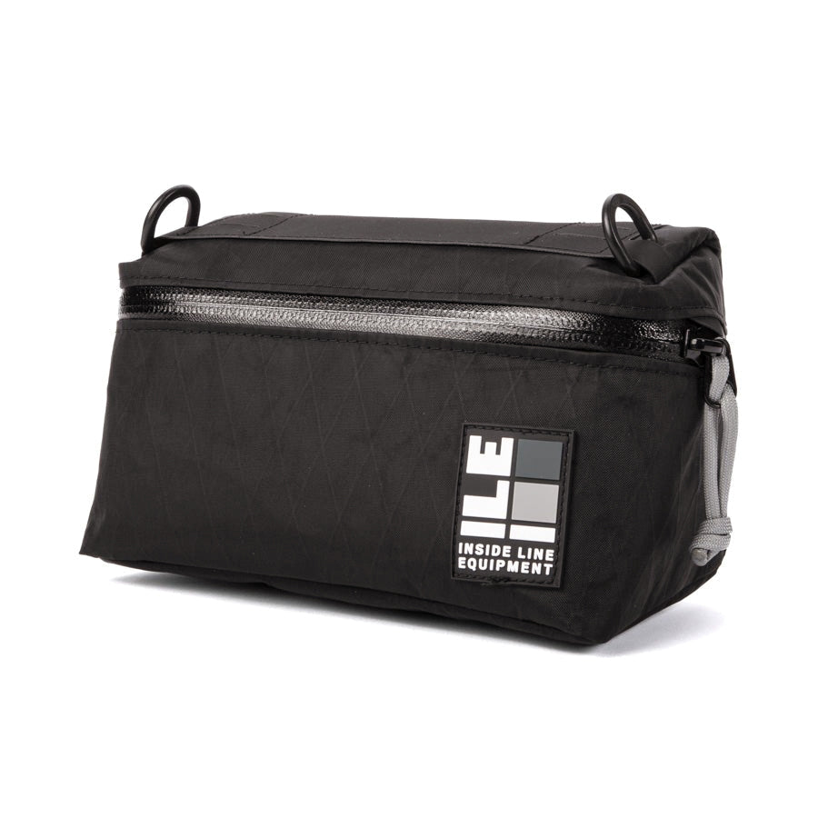 Pilot Bar Bag - Weatherproof Bicycle Handlebar Bag - XPac - Waxed Canvas - Cordura - Adjustable Harness System - 2.6L Cycling Bag - Handmade in USA