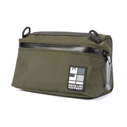 Pilot Bar Bag - Weatherproof Bicycle Handlebar Bag - XPac - Waxed Canvas - Cordura - Adjustable Harness System - 2.6L Cycling Bag - Handmade in USA