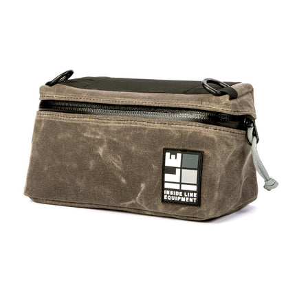 Pilot Bar Bag - Weatherproof Bicycle Handlebar Bag - XPac - Waxed Canvas - Cordura - Adjustable Harness System - 2.6L Cycling Bag - Handmade in USA