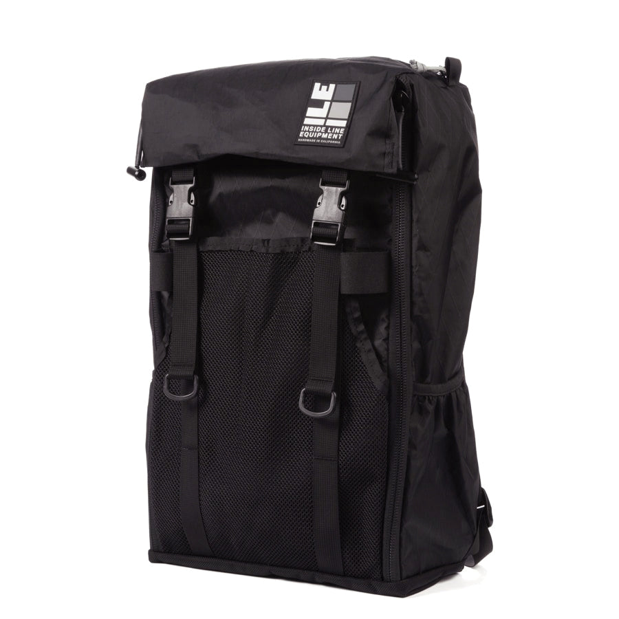 Race Day Bag - Handmade Backpack - Commuter Cycling Bag - XPAC - Panel Loader - Helmet Pocket - Travel bag - Made in USA