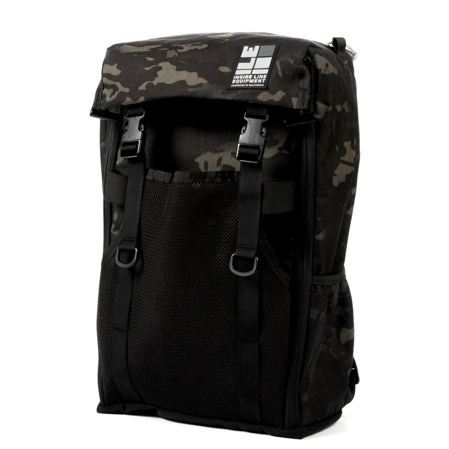 race-day-bag - Handmade Backpack - Commuter Cycling Bag - XPAC - Panel Loader - Helmet Pocket - Travel bag - Made in California
