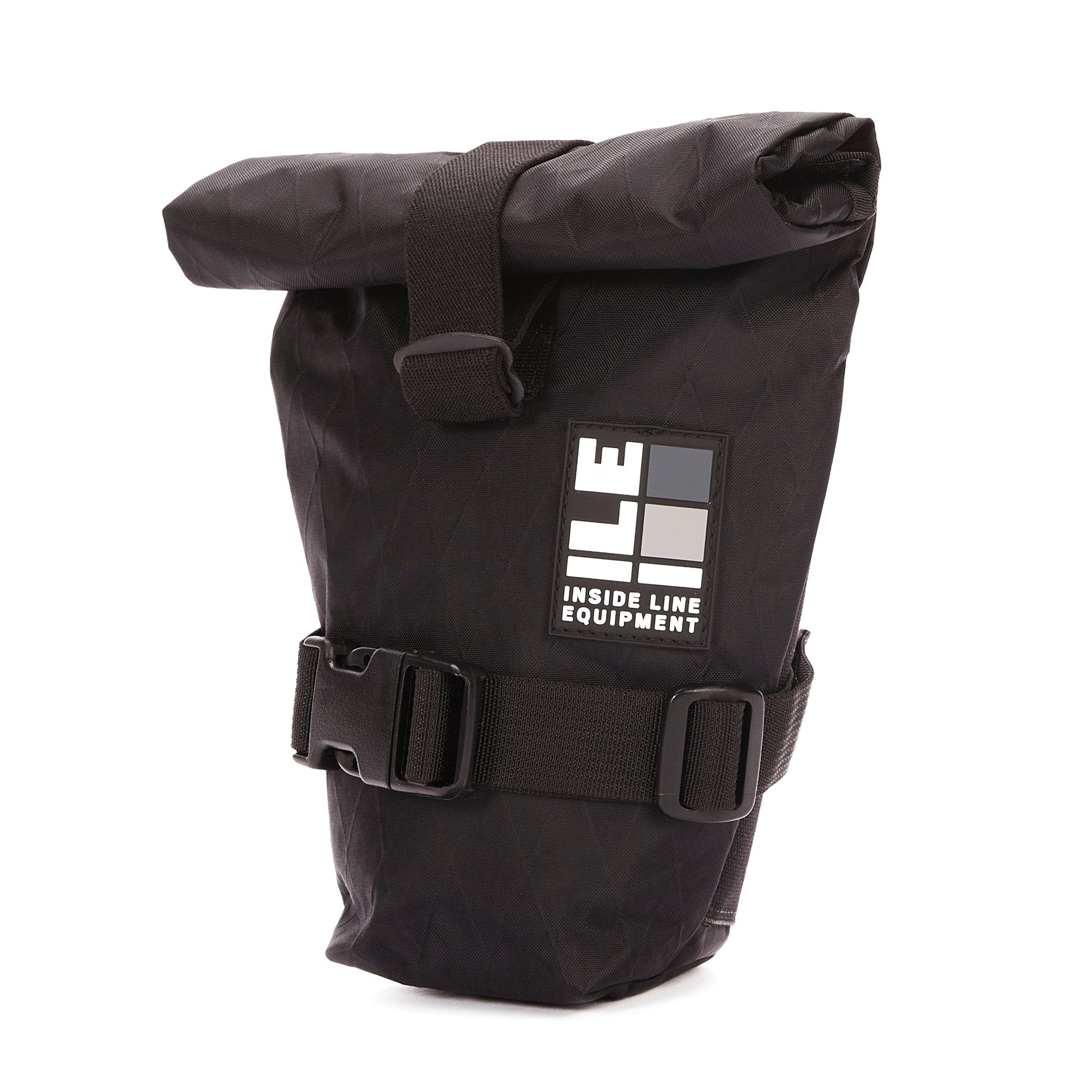 roll-top bike seat bag - Handmade Waterproof Bike Bag - XPac - under seat mount - bike tool bag - cycling road bike bag - Made in USA