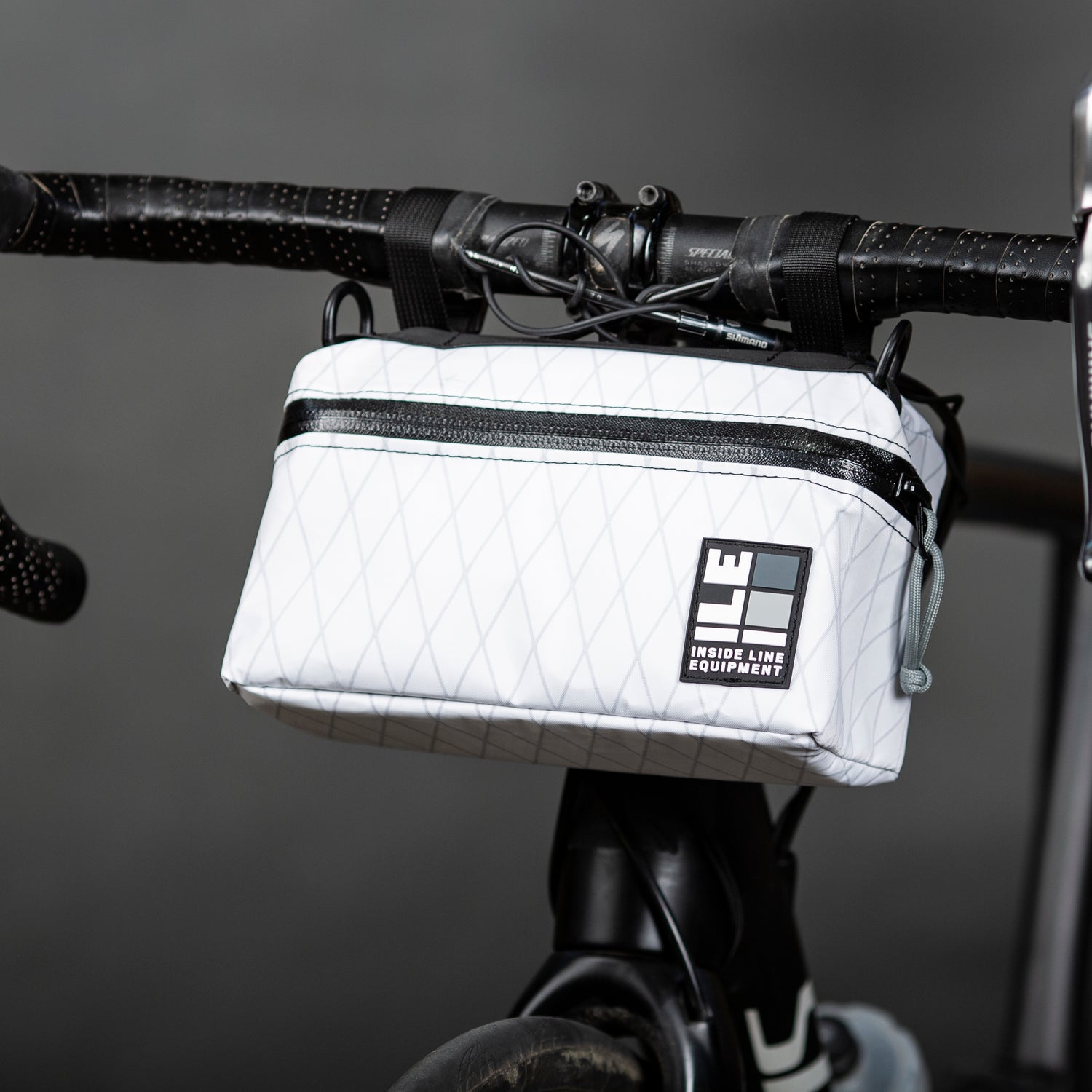 Pilot Bar Bag - Weatherproof Bicycle Handlebar Bag - XPac - Waxed Canvas - Cordura - Adjustable Harness System - 2.6L Cycling Bag - Handmade in USA