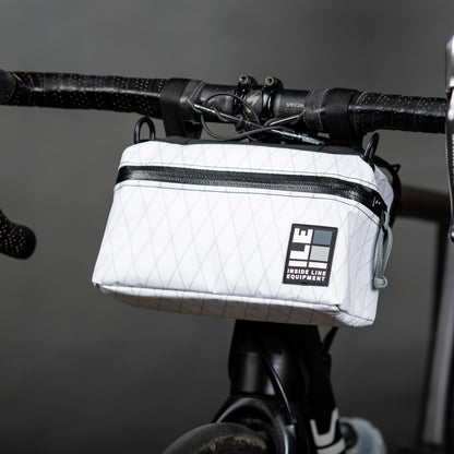 Pilot Bar Bag - Weatherproof Bicycle Handlebar Bag - XPac - Waxed Canvas - Cordura - Adjustable Harness System - 2.6L Cycling Bag - Handmade in USA