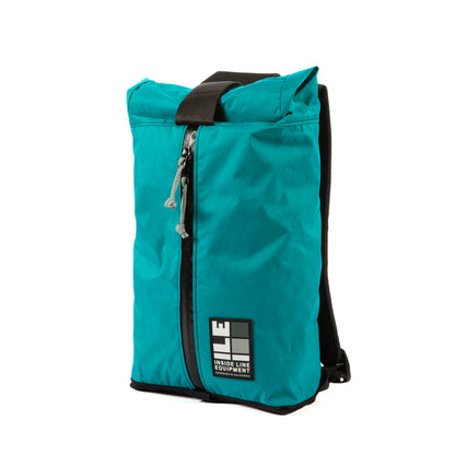 8L small backpack - Lightweight Backpack - hiking day pack - XPAC - Water-resistant Roll-Top - hydration sleeve - waterproof YKK zipper - Made in California