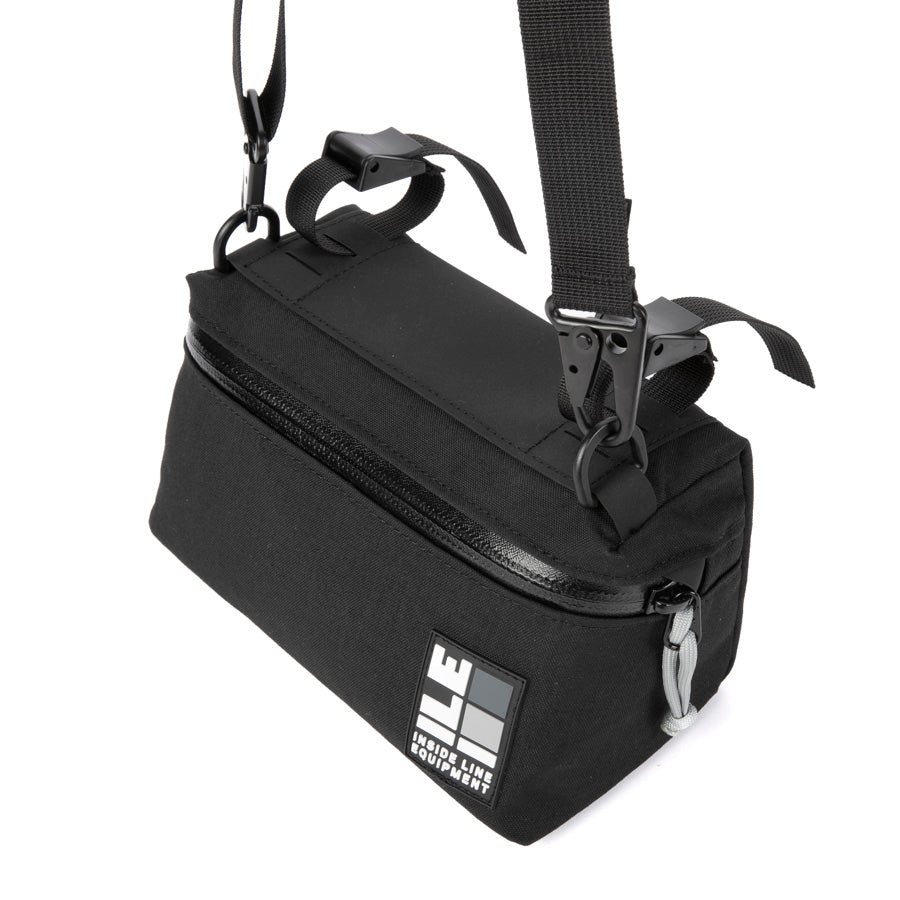 Pilot Bar Bag - Weatherproof Bicycle Handlebar Bag - XPac - Waxed Canvas - Cordura - Adjustable Harness System - 2.6L Cycling Bag - Handmade in USA