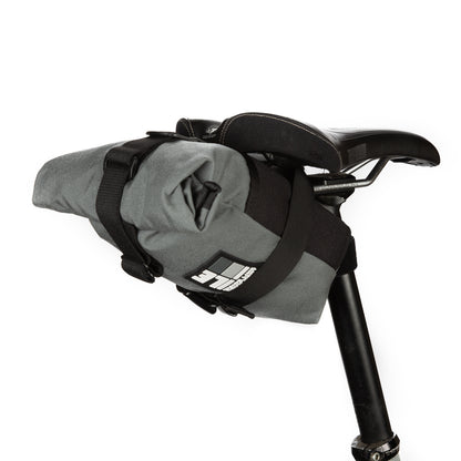 roll-top bike seat bag - Handmade Waterproof Bike Bag - XPac - under seat mount - bike tool bag - cycling road bike bag - Made in USA